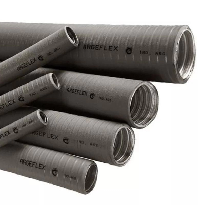 Caño metálico flexible 1/2" estanco gris x metro