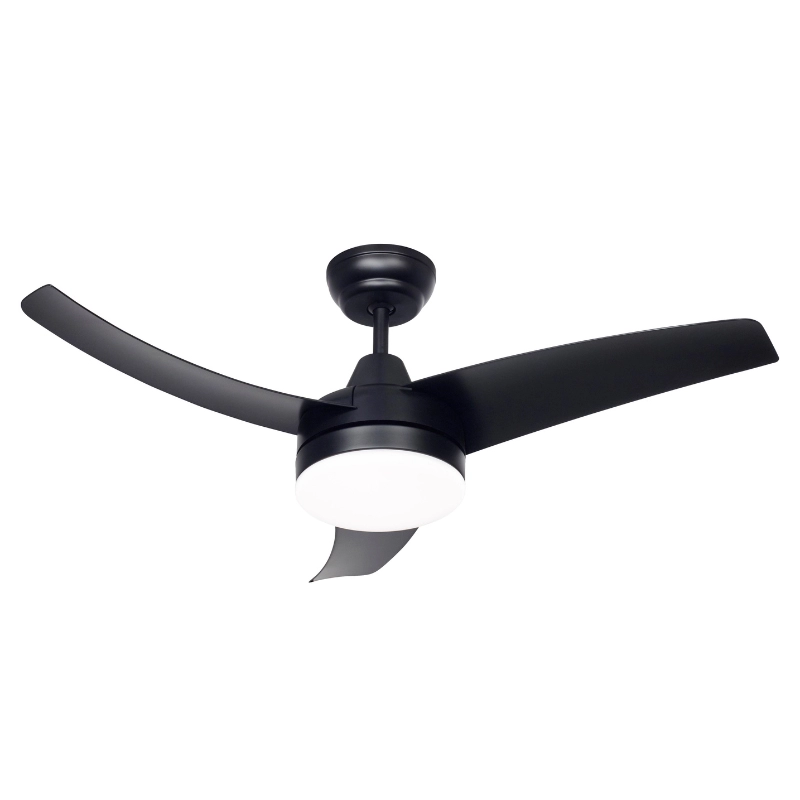 Ventilador Techo Negro Laftdren LED 24W Dimerizable Control Remoto 107cm