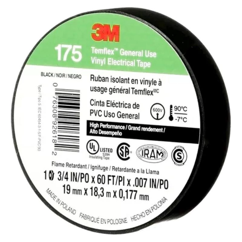 Cinta Aisladora Negra 19MmX18Mts