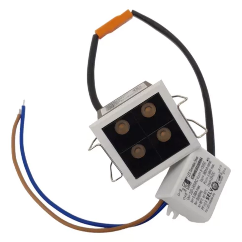 Empotrable Led Tebo Mini 5W Blanco 49,5X49,5X35,6Mm Driver DIM