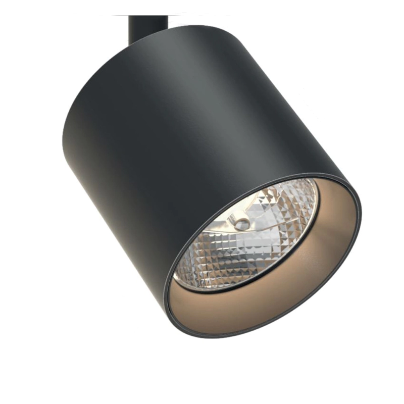 Cabezal Coco AR111 Negro Texturado Con Antideslumbrante Negro