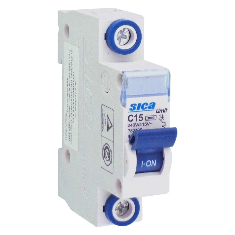Interruptor Termomagnético unipolar 15A curva C 3kA