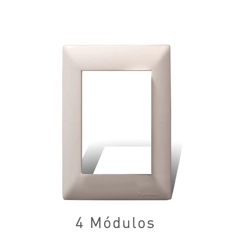 Tapa SIGLO XXII de 4 módulos blanco lujo