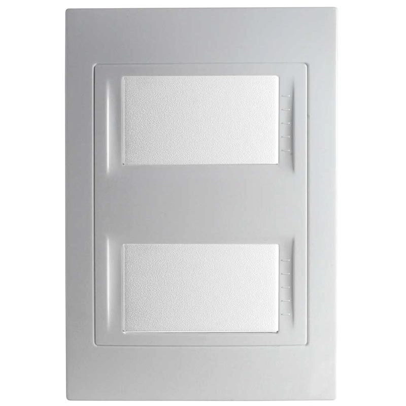 Tapa BASE de 2 módulos polimero blanco