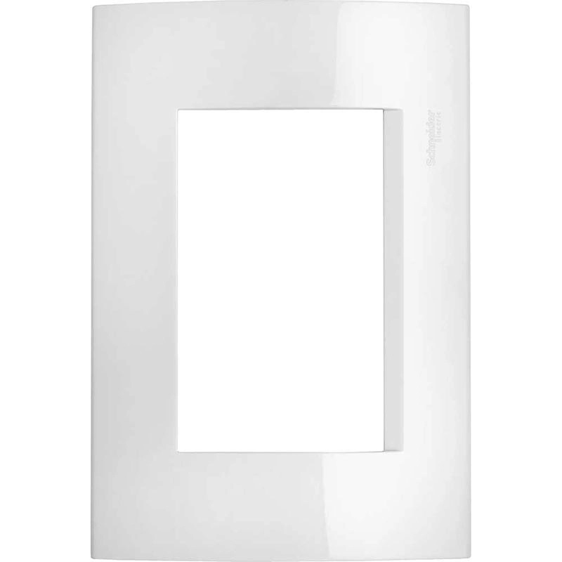 Tapa RODA de 3 módulos polimero blanco