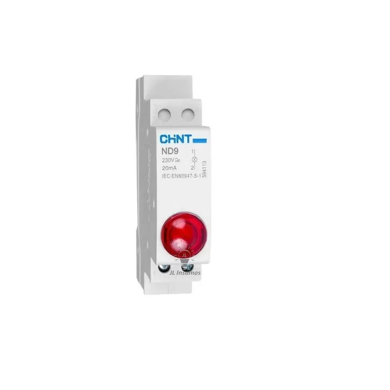 Piloto Luminoso Din Rojo 230V ND9-1 - CHINT