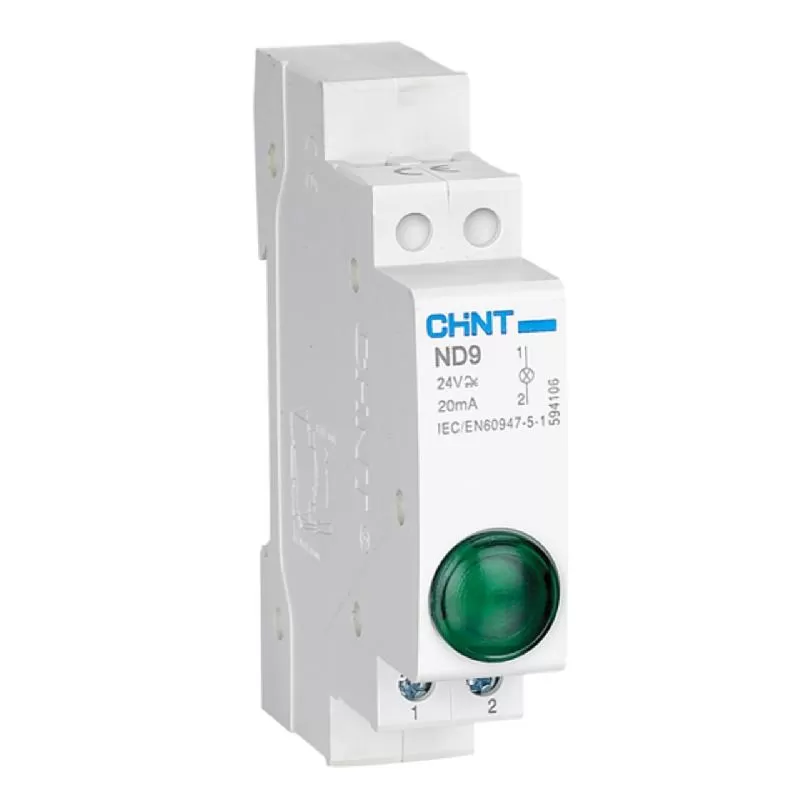 Piloto Luminoso Din Verde 230V ND9-1 - CHINT