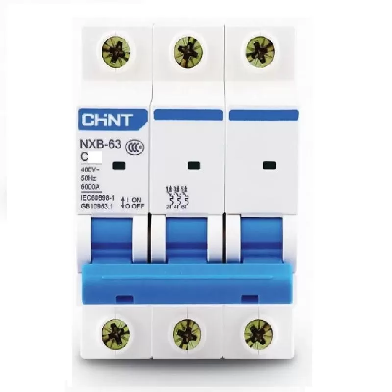 Interruptor Termomagnético 3x10A 6kA Curva C NXB-63 - CHINT