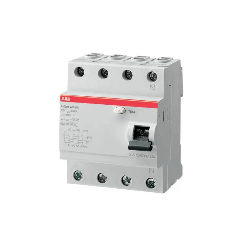 Interruptor diferencial 4P 25A 30mA - FH204 ABB