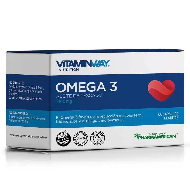 Pharmamerican Vitaway Omega 3 Suplemento Dietario x 60 Cápsulas