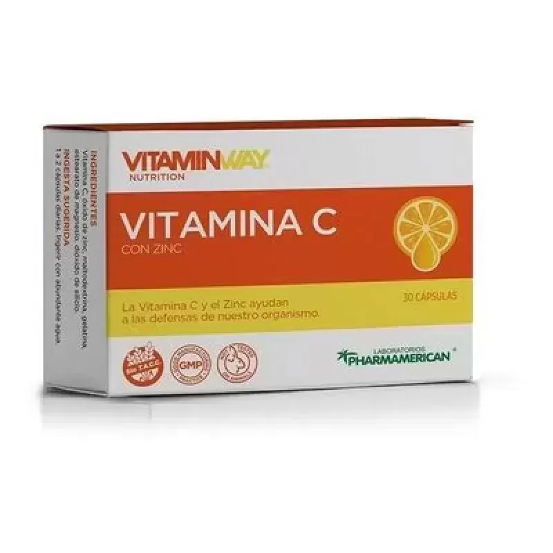 Pharmamerican Vitaway Vitamina C con Zinc x 30 Cápsulas