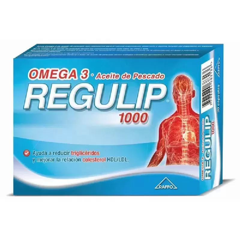 Suplemento Dietario Omega 3 Regulip 1000 x 20 Cápsulas