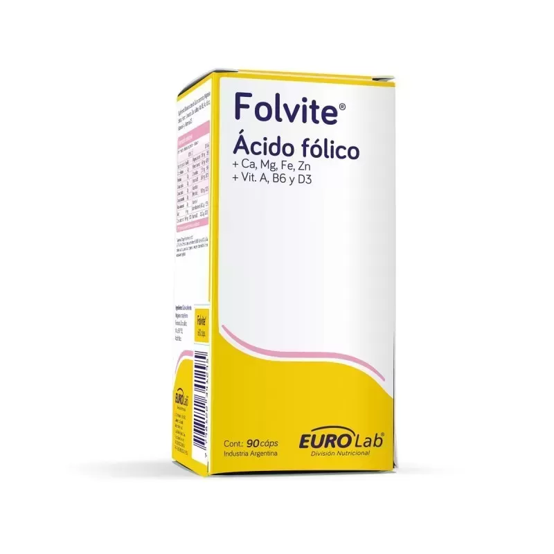 Eurolab Folvite Ácido Fólico x 90 Cápsulas