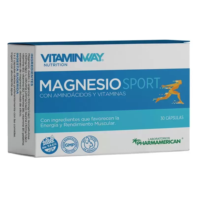 Pharmamerican Vitaway Magne Sport Magnesio + Vitaminas B x 30 Cápsulas