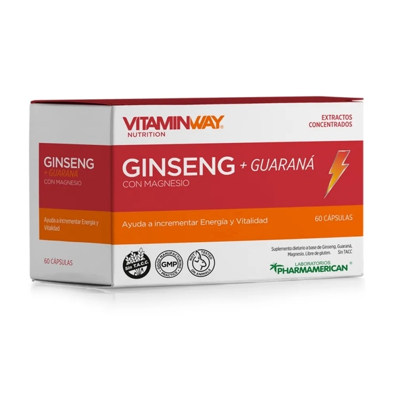 Pharmamerican Vitaway Ginseng + Guaraná x 60 Cápsulas