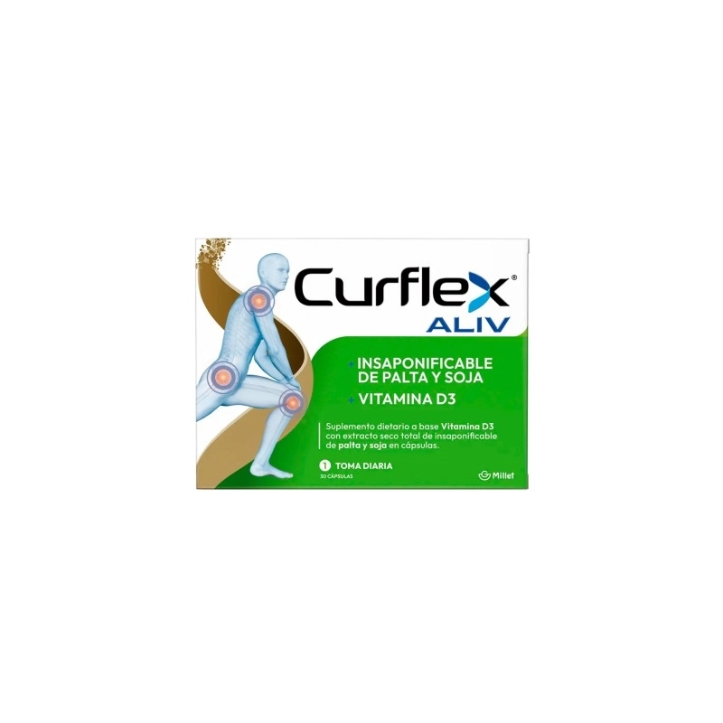 Suplemento para Dolores Articulares Aliv Curflex x 30 Cápsulas