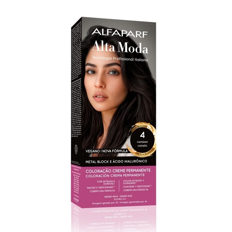 Alta Moda E Colore Kit de Coloración 4 Castaño Medio