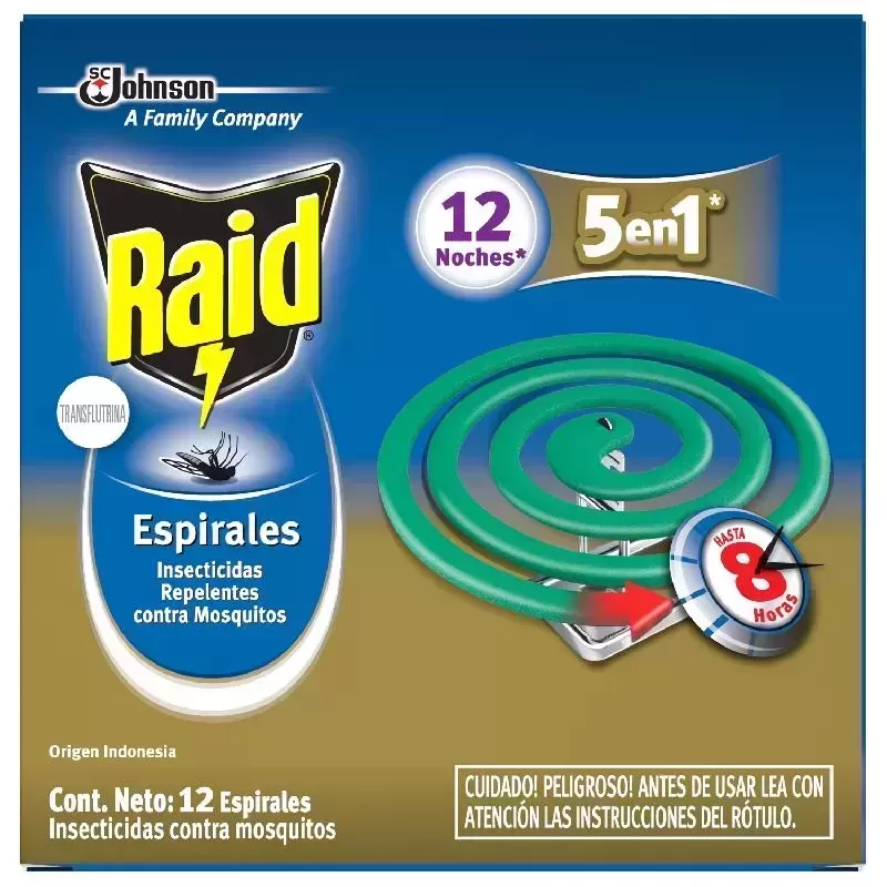 RAID ESPIRAL VERDE X 12UN