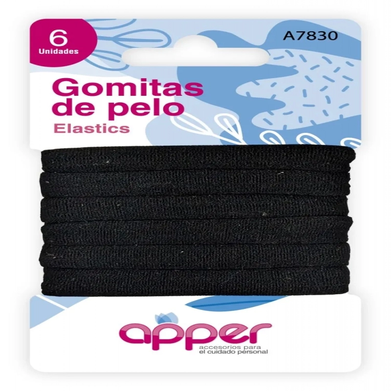 GOMITAS P/PELO NEGRAS X 6