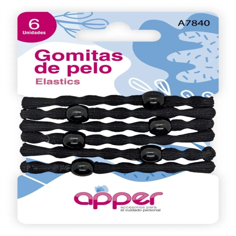 GOMITAS P/PELO NEG/REF X6