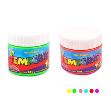 Tempera Señorita Pote 250Gr. Celeste Fluo ART.10309-36