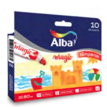 Tempera Alba 8Cm Magic Caja X 10 Surtida ART.8302-999-080