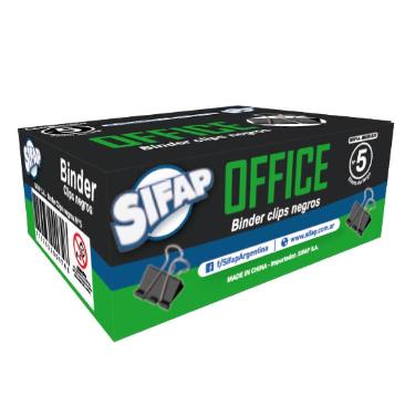 Aprietapapeles Super Clip 5 50 mm Negro Sifap Por Unidad Art.2200142112