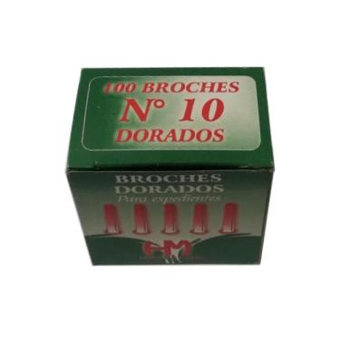 Broches 2 Puntas Mariposa Dorado  Nº 10