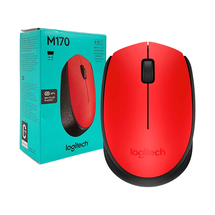 Mouse Logitech Wireless M170 Rojo Art.910-4941
