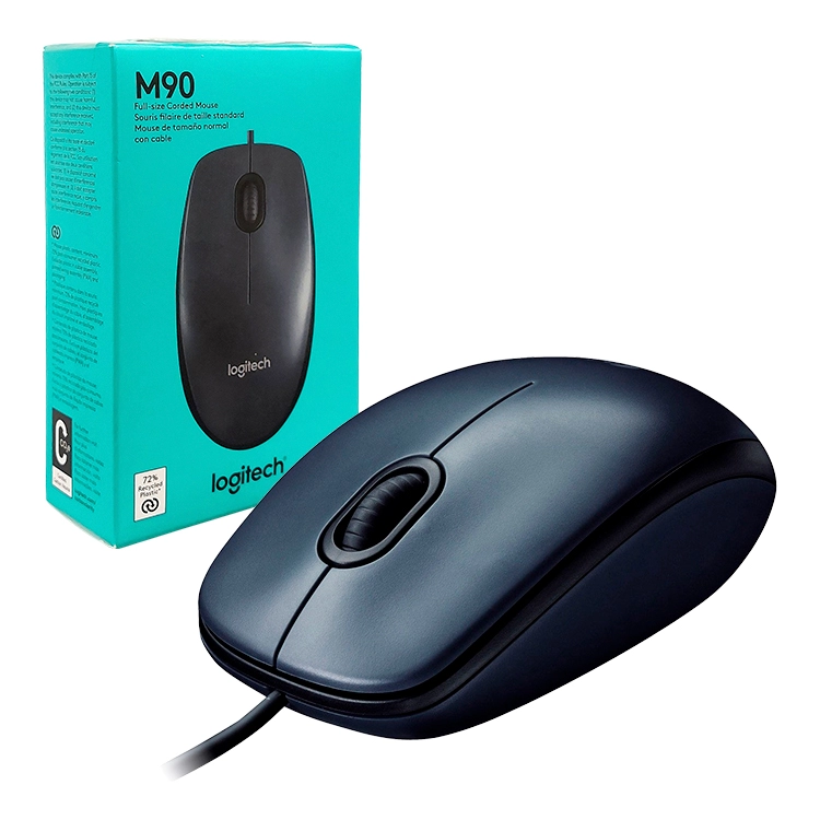 Mouse Logitech M90 Negro con Cable Art.910-4053