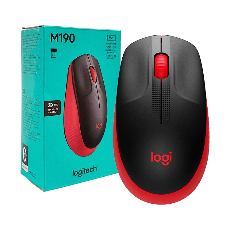 Mouse Logitech Wireless M190 Rojo Art.910-5904