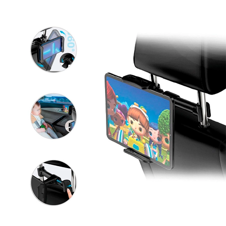 Soporte de Tablet para Apoya Cabeza de Auto Netmak Art.NM-HC87