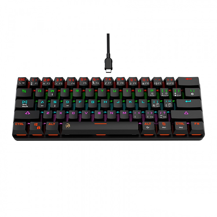 Teclado Netmak NM-Dominate Mecanico Retroiluminado Negro Art.NM-DOMINATE