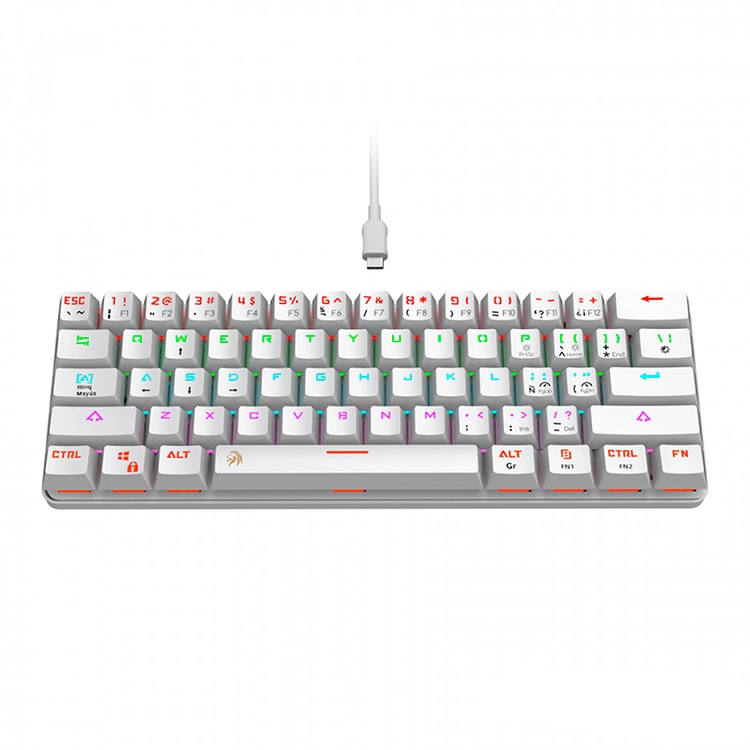 Teclado Netmak NM-Dominate Mecanico Retroiluminado Blanco Art.NM-DOMINATE-W