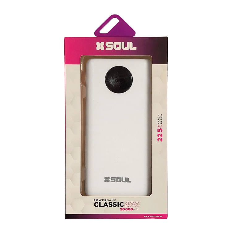Cargador Portatil Soul Classic Blanco 400 PSB-C42022TBL 20000 MAH Art.164-75514