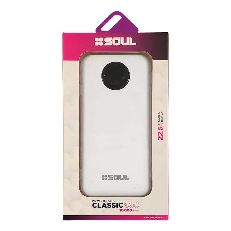 Cargador Portatil Soul Classic Blanco 400 PSB-C41022TLBL 10000 MAH Art.164-75491