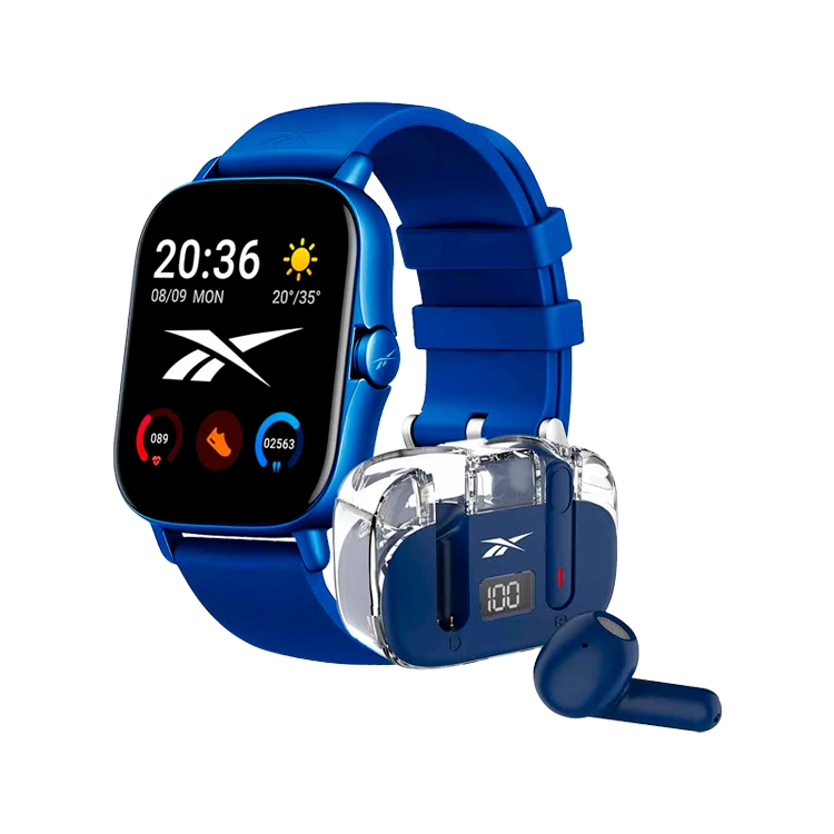 Reloj Inteligente Smartwatch Reebok Sport + Auriculares Azul RBK-BDST-B Art.LREEB0019