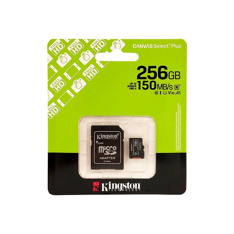 Tarjeta Micro SDHC Kingston 256 GB Canvas Select Plus con Adaptador Art.SDCS3-256GB