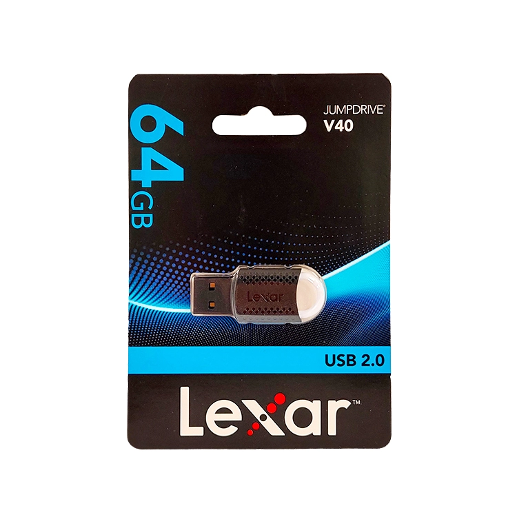 Pendrive Lexar 64GB JUMPDRIVE V40 2.0 Negro Art.LJDv40-64GAB