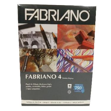 Block Fabriano 4 textura Rugosa 160 Gr. 24 Hojas 25X35 Cm. ART.800038