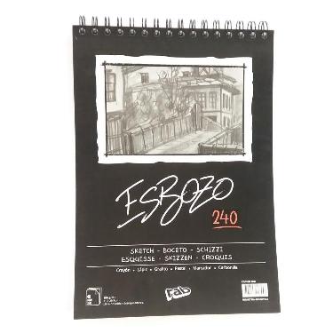 Block Esbozo A4 240 Gr Con Espiral 40 Hojas Liso ART.2142