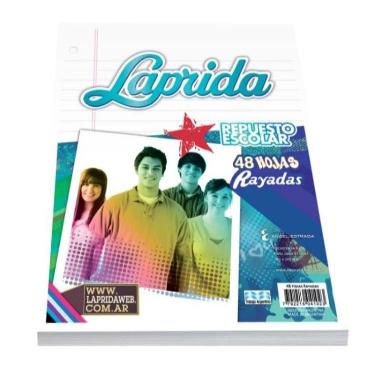 Repuesto Escolar de Carpeta Laprida N°3 48 Hojas Rayado Extrablanco ART.620003