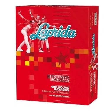 Repuesto Escolar de Carpeta Laprida N°3 480 Hojas Rayado Extrablanco ART.620011