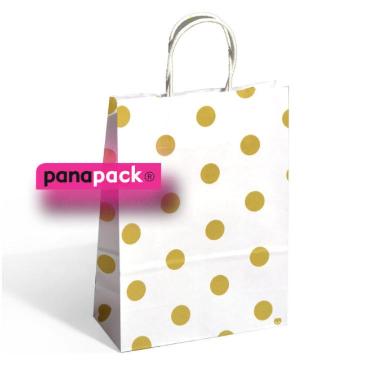 Bolsa para Regalo Romi Golden Dots 22X10X30 ART.44401494