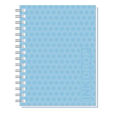 Cuaderno con Espiral Inkdrop Pastel Tapa Dura 16x21 100 Hojas Rayadas Art.57101