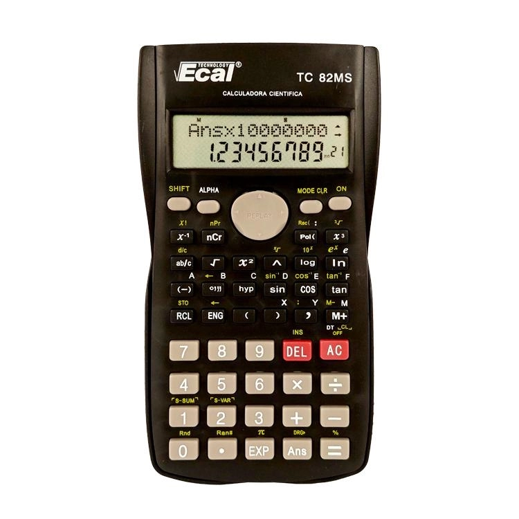 Calculadora De Bolsillo Ecal Lama TC82 MS Negra Art.TC82MS