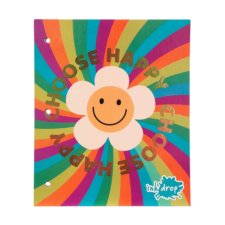 Carpeta Escolar 2 Tapas Con Cordon N°3 Inkdrop 2025 Happy Colors ART.302209