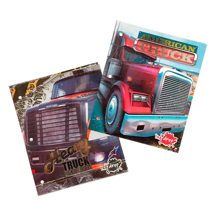 Carpeta Escolar 2 Tapas Con Cordon N°3 Inkdrop 2025 TRuck ART.302114 TRuck ART.302114