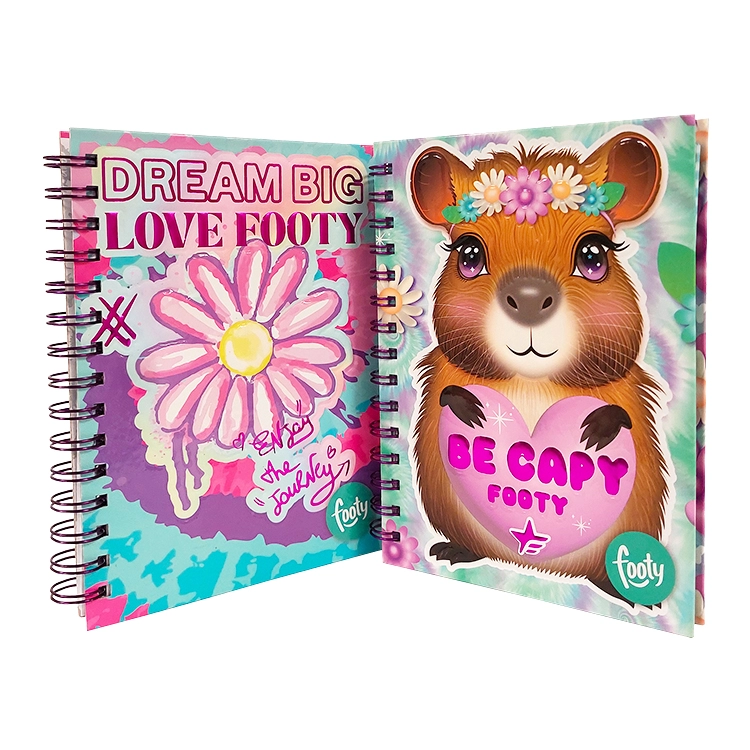 Cuaderno con Espiral Inkdrop Footy Girls II Tapa Dura A5 16x21 100 Hojas Rayadas Art.57254