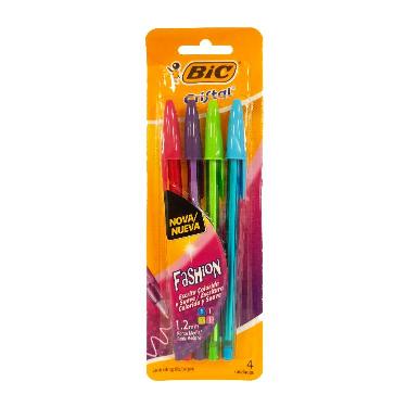 Boligrafo Lapicera Escolar Lapicera Escolar Bic Blister x 4 Shimmers-fashion Color ARt. 902473